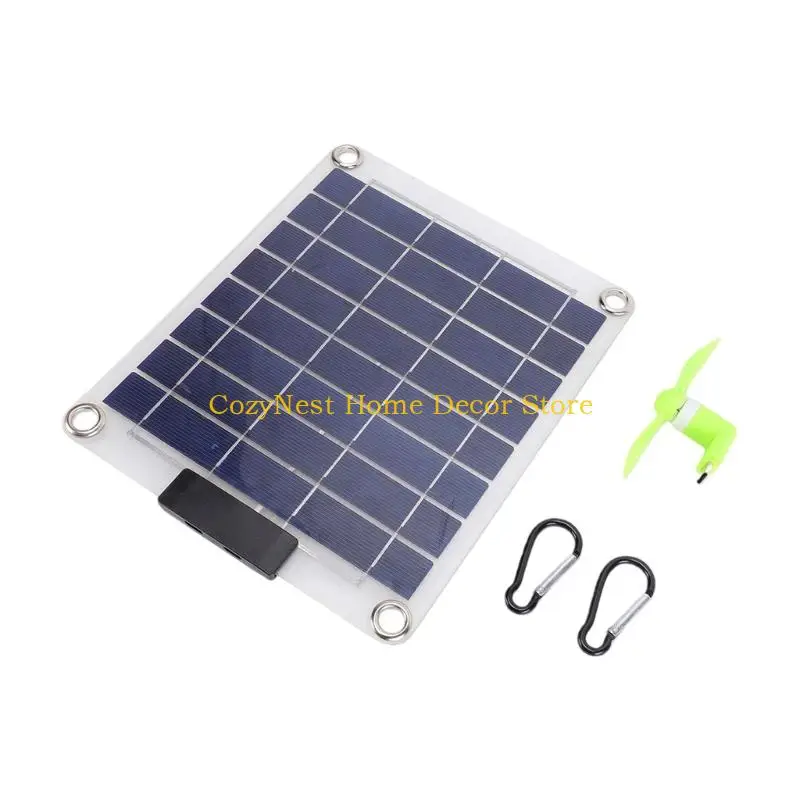 92MF Professional Solar Fan with Double USB Chargers Suitable for Activity & Outings
