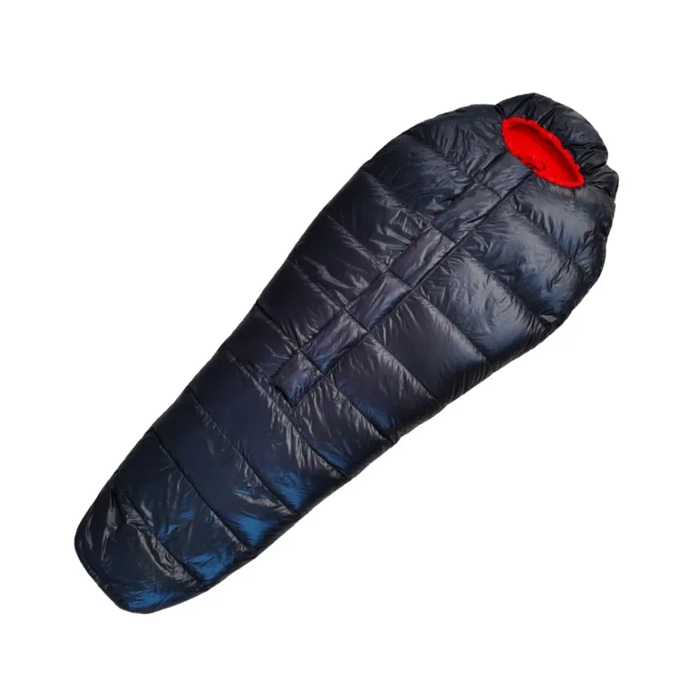 Outdoor Sleeping Bag Factory Wholesale Mummy Shape Goose Down Adults Nature Hiking Camping Travelling Sleeping Bag