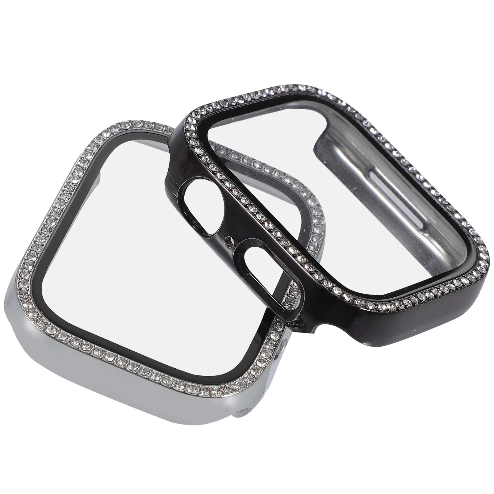 

2 Pcs Watch Bling Case Protector Edges Covers Screen Smartwatch Protectors Protective for