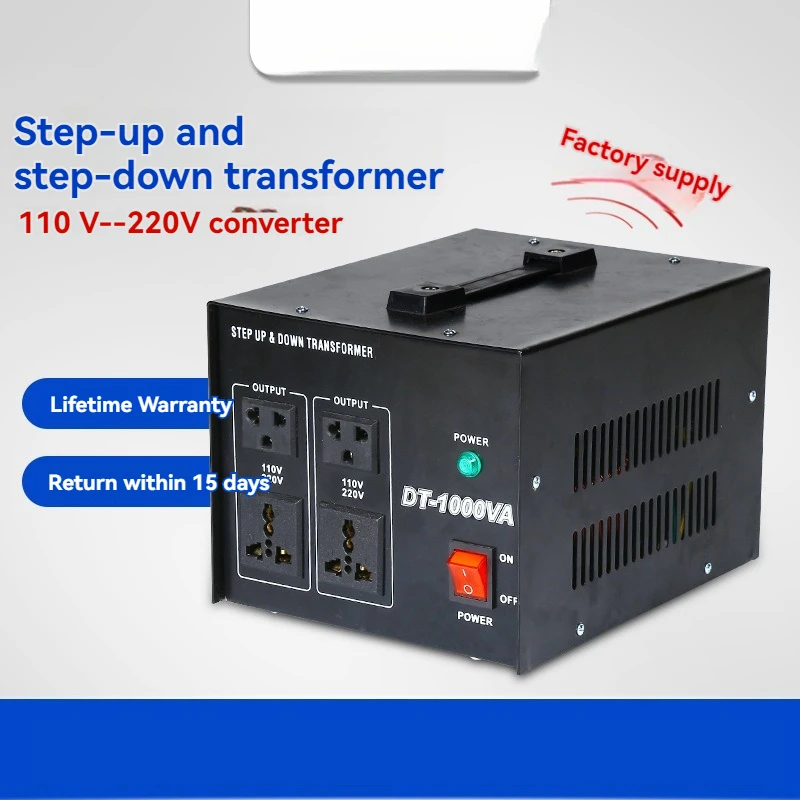 Portable Voltage Converter DT-10000 Step-Up & Down Transformer Efficient Conversion,For Household Appliances 110/220V