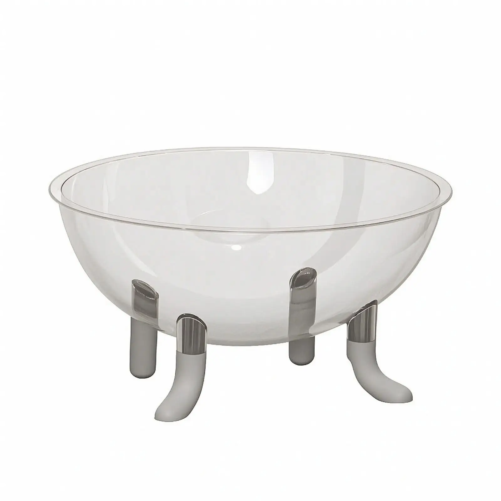Indoor Cat Shelter Bed with Four Short Legs and Clear Shell for Cozy Lounging