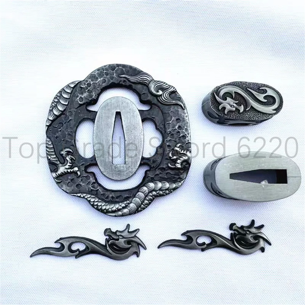A Set Very Cool Alloy Tsuba Handguard Guard Fuchi Kashira Menuki For Japanese Japan Samurai Katana Sword Fittings Accessory Nice