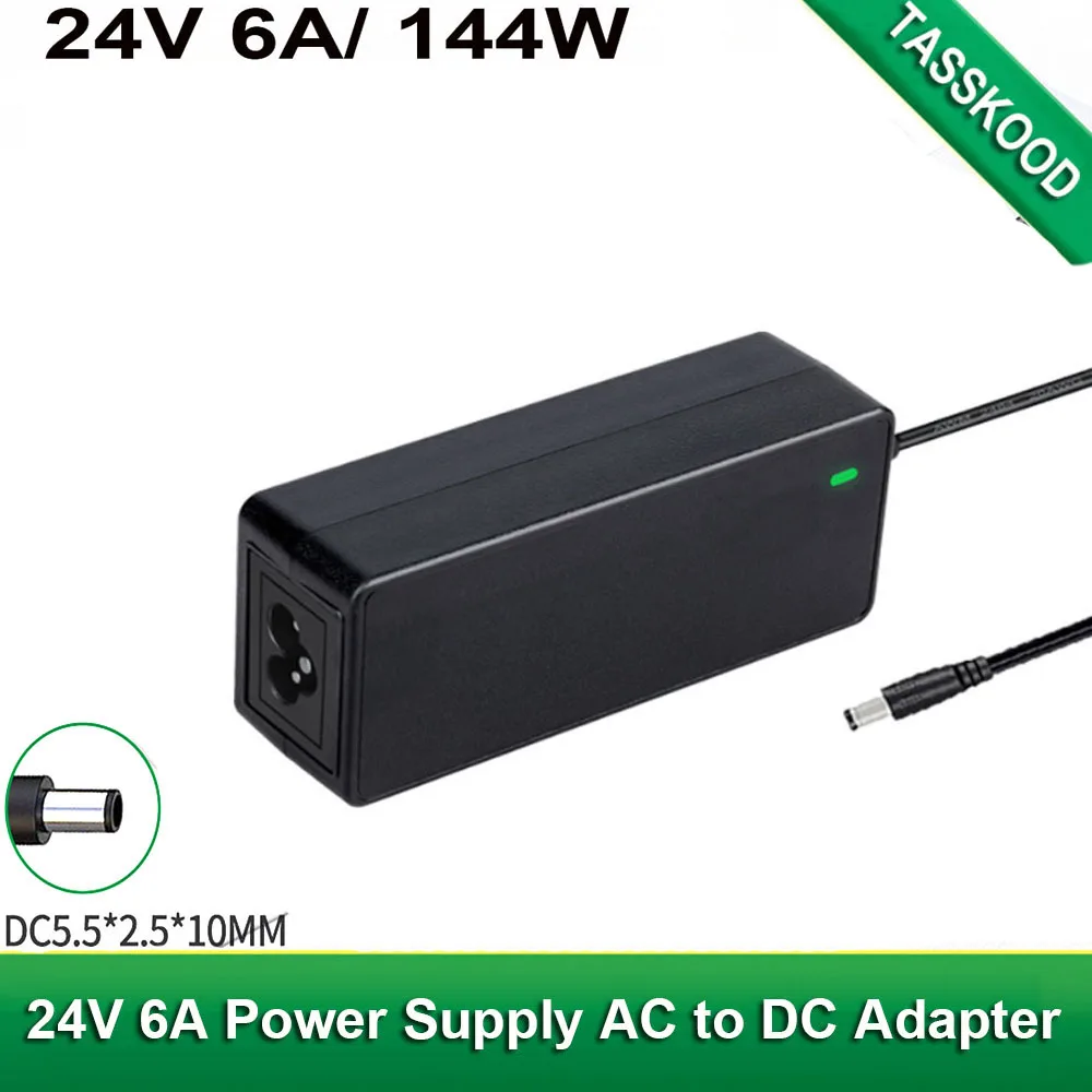 24v-6a電源アダプターコンバーター-100-240v-ac-dc-24ボルト-144w変圧器-ledライト-cctvカメラ-モニター-マッサージチェア用
