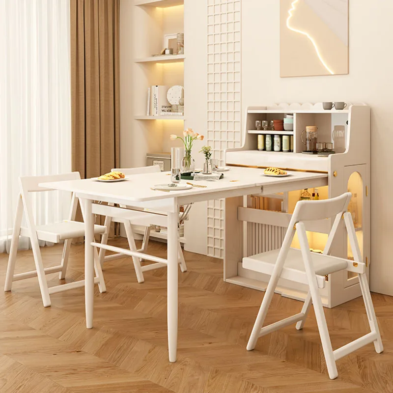 

Kitchen Furniture Wooden Table Modern Living Room Center Office Folding Height Adjustment Bar Garden Expandable Dining Sliding