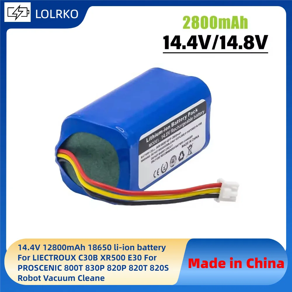 

14.4V 9800mAh 18650 li-ion battery For LIECTROUX C30B XR500 E30 For PROSCENIC 800T 830P 820P 820T 820S Robot Vacuum Cleaner