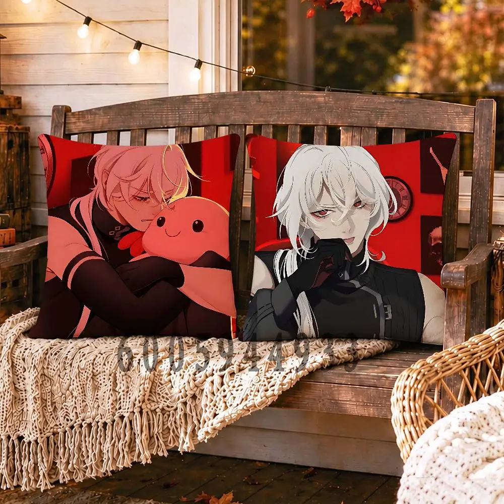 Casper A Date With D-Death Anime Celebrity Merchandise All-Match Printed Pillow Case Sofa Car Office Room Decoration Protector