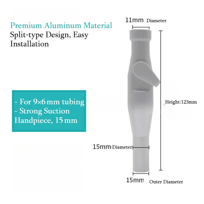 3Pcs Dental Valve Oral Saliva Ejector Suction Short Strong Weak Handpiece Valve Dental Oral Short Weak Handpiece Tip Adaptor