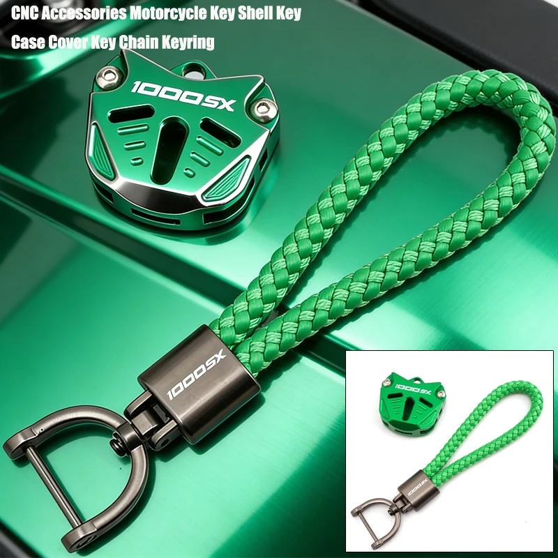 

For Kawasaki Z1000 SX Z1000SX Z1000-SX Z 1000 Motorcycle CNC Accessories Key Shell Case Cover Cap & KeyChain Keyring z1000 sx