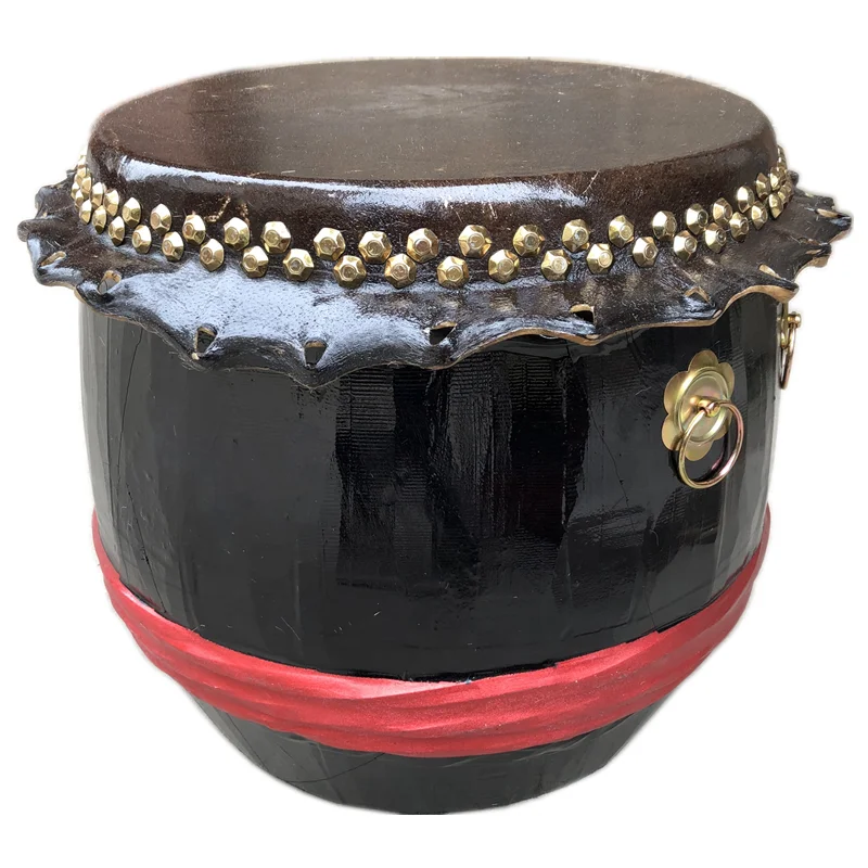 Traditional Handcrafted Lion Dance Drum, Martial Arts Kung Fu Performance Drum for Folk Festival, Celebration and Stage Show