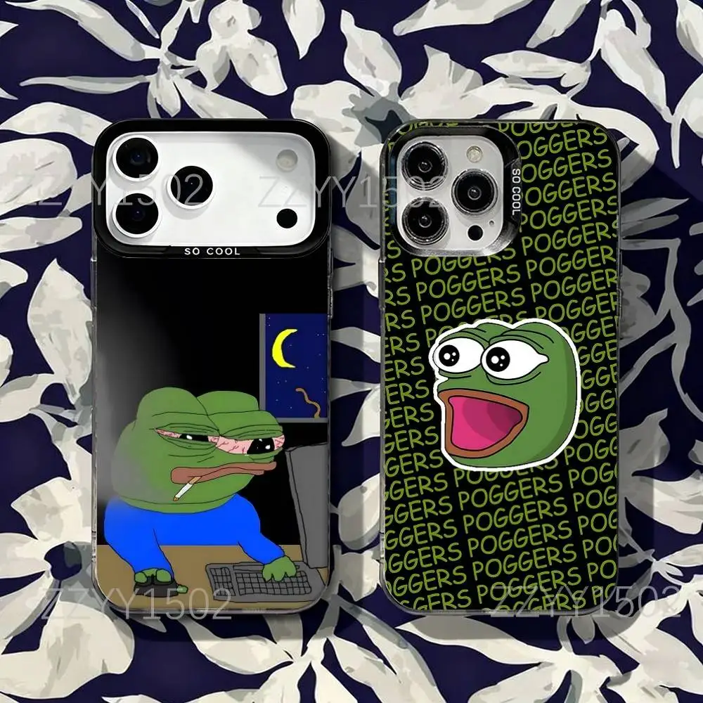 

Pepe Frog Froggers Sad Phone Case For iPhone 17,16,15,14,13,12,X,8,Pro,Max,Plus,SE4,Air,Mini HD Black IMD Matte