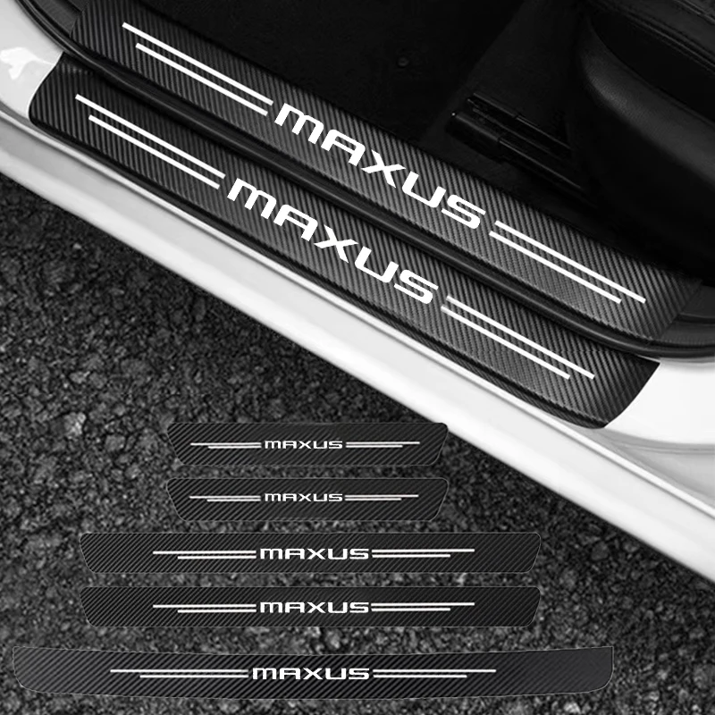 

For Maxus T60 D60 D90 2022 D20 G50 G10 G20 T90 V80 T70 V90 Carbon fiber pattern car door sill Threshold sticker auto accessories