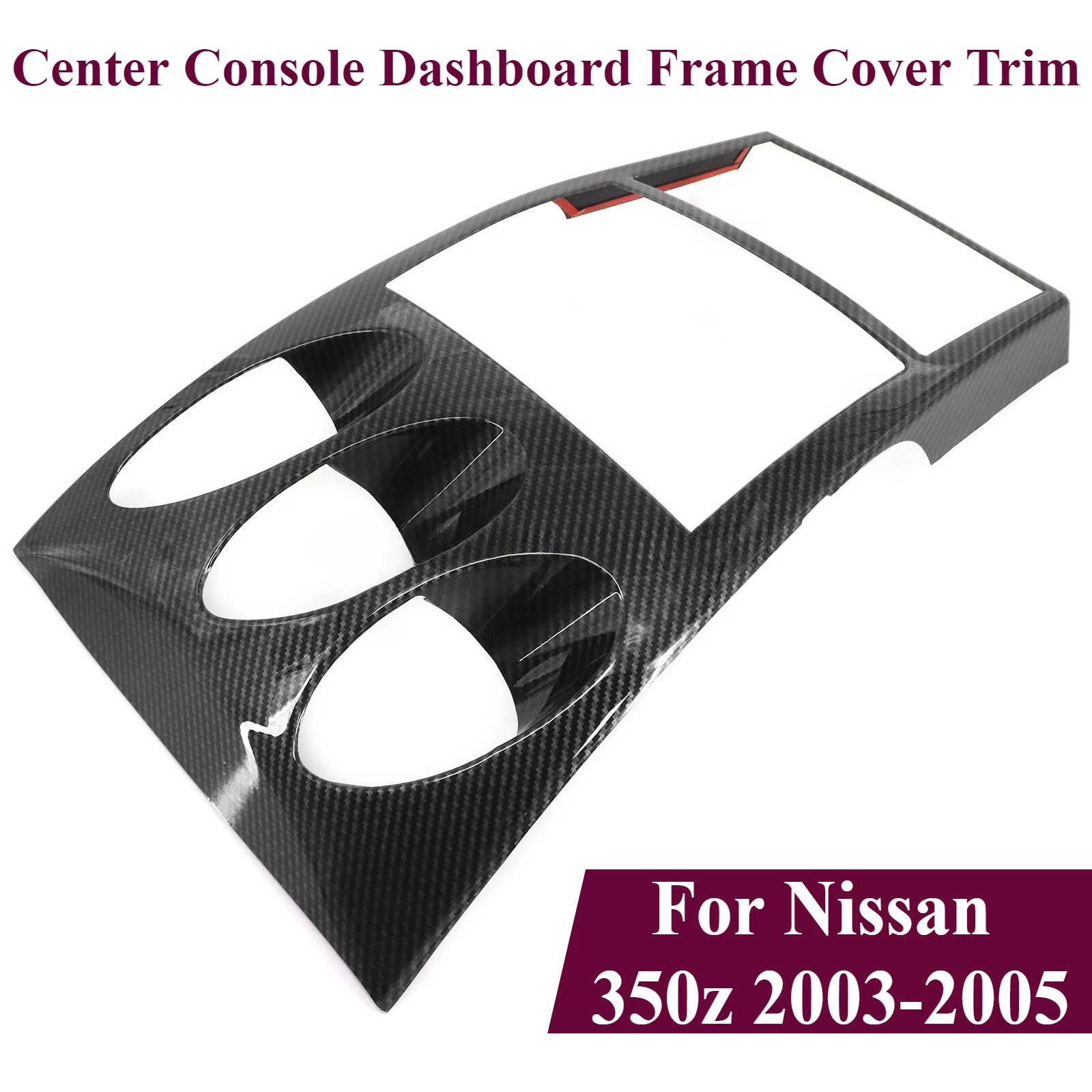 Carbon Fiber Pattern ABS Effect Interior Gauge Storage Covers For Nissan 350z 2003-2005