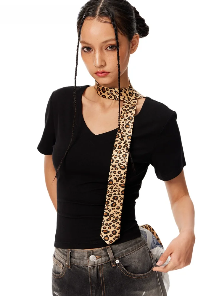 

Женская летняя футболка LAND Slim Fit с V-образным вырезом, однотонная, базовая, с коротким рукавом, модный топ, стандартная длина