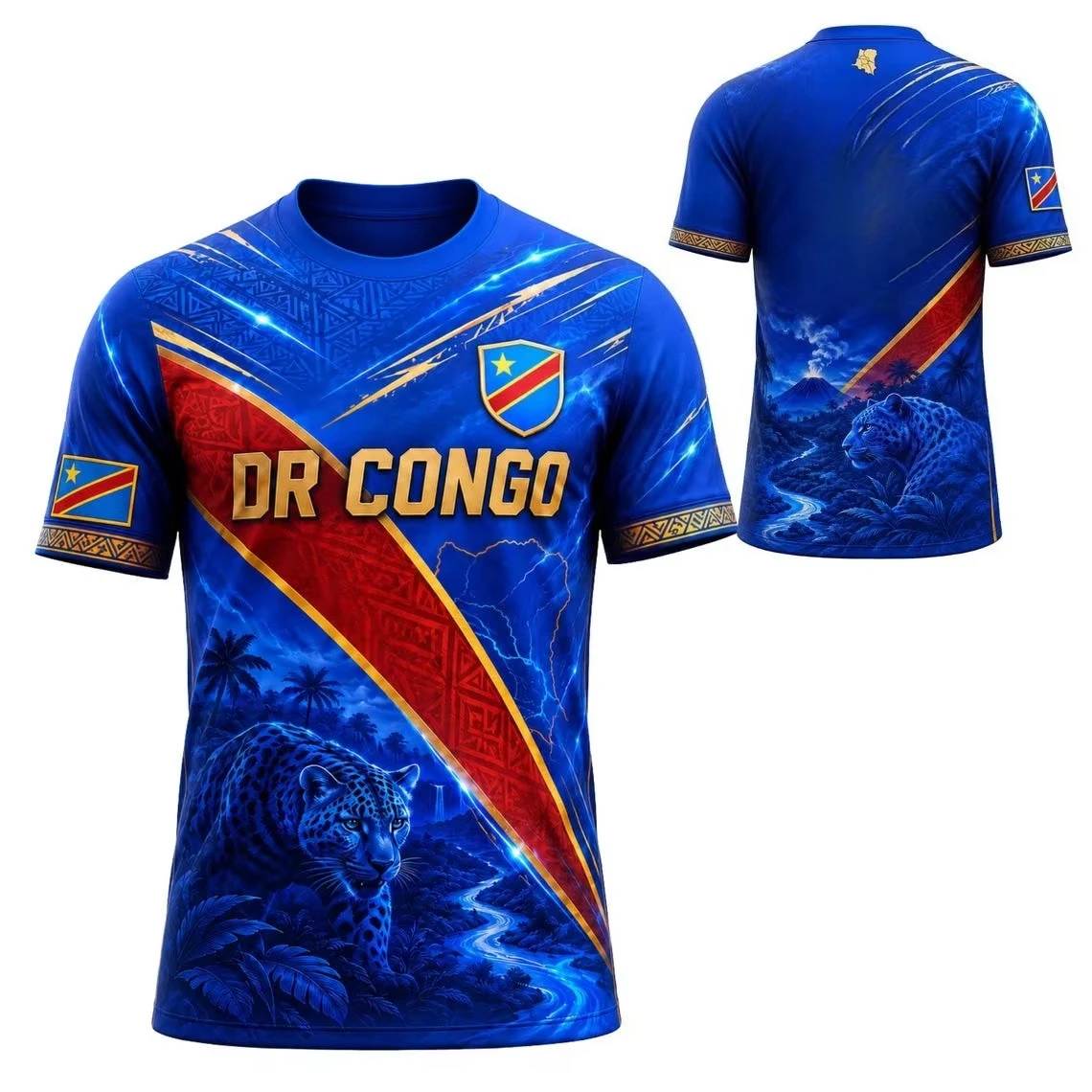 2026 Democratic Republic of Congo Special Football Jersey T-shirt Men Women T-shirt Top Football Fan Gift Summer Men's Clothing