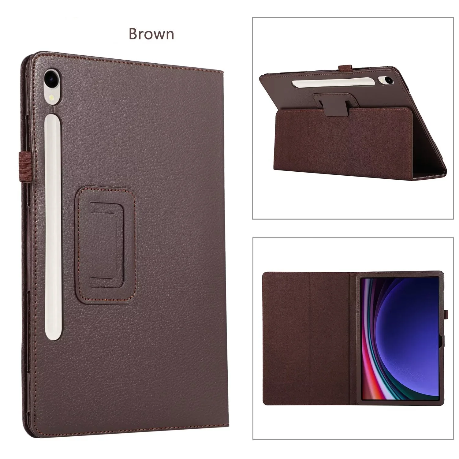 Funda de cuero PU para Samsung Galaxy Tab S9 FE S8 S7 11 