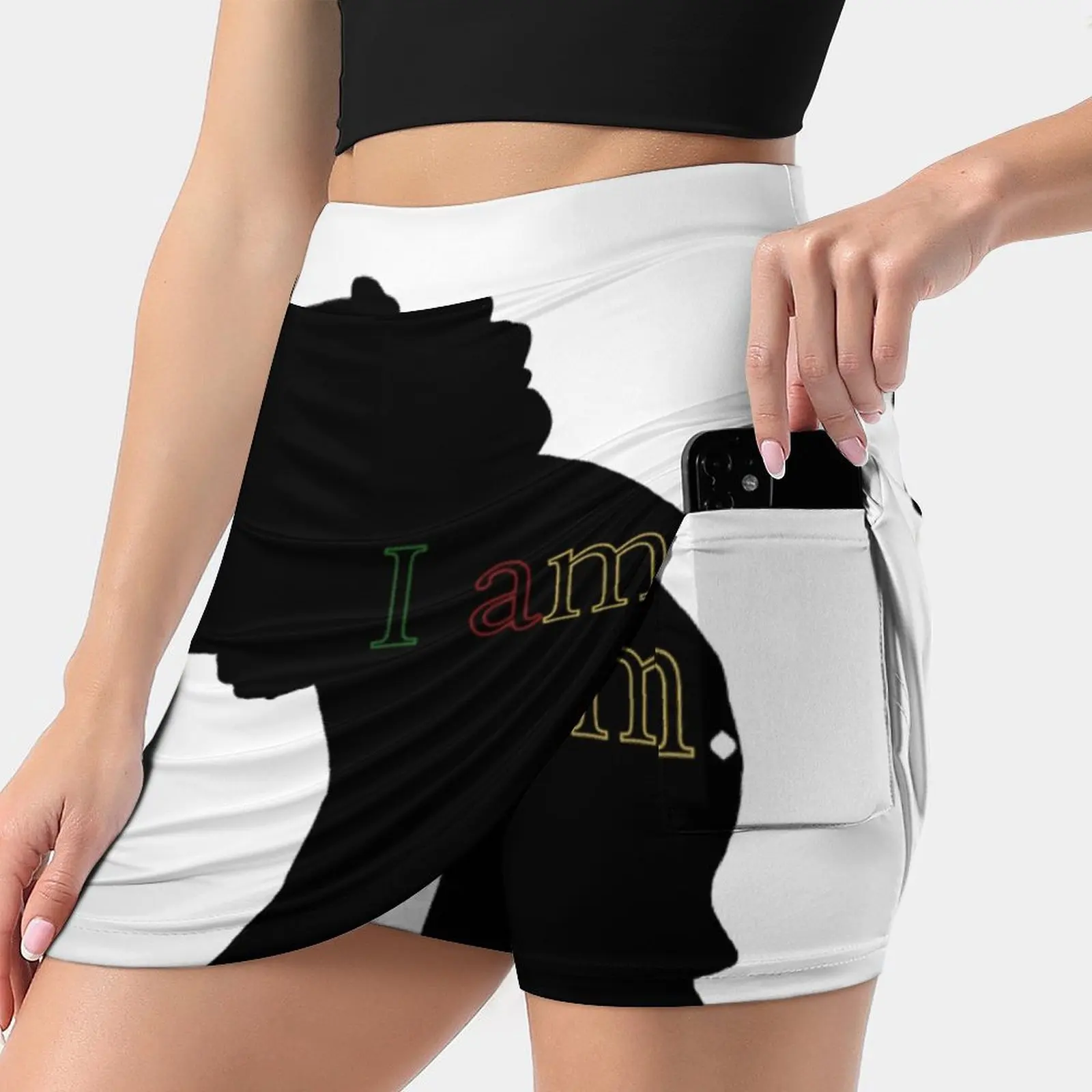 

I Am. Jasmine Women'S Summer Fake Two Piece Skirts Casual Sports Beach Skirt Girl Skorts I Am Black Women Black Womens White