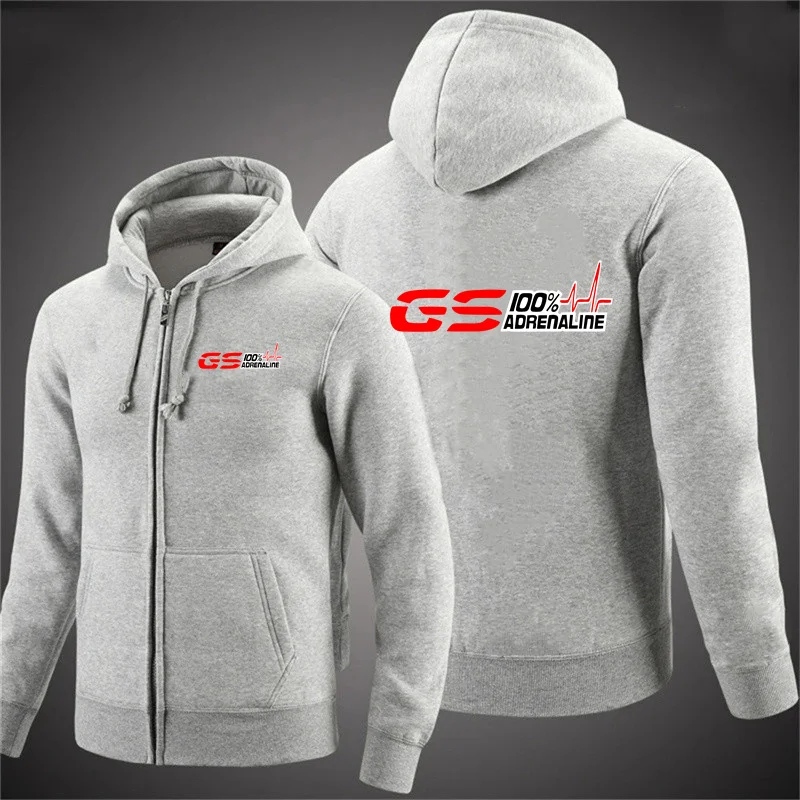 GS 100% Adrenaline Motorrad Biker Hoodies Sweatshirts Leisure Cardigan Men Hooded Zipper Casual Man Hoody Sweatshirt Jackets