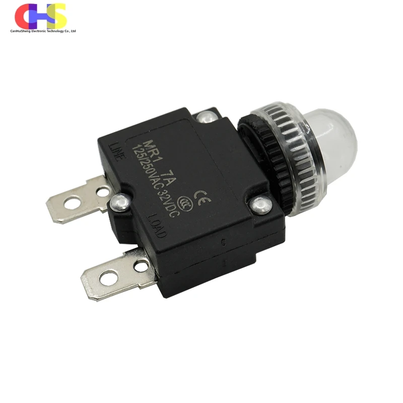 (1-10PCS) MR1 Manual Reset Circuit Breaker 3A 4A 5A 6A 8A 10A 12A 15A 20A 25A 30A Thermal Current Overload Protector Switch Fuse
