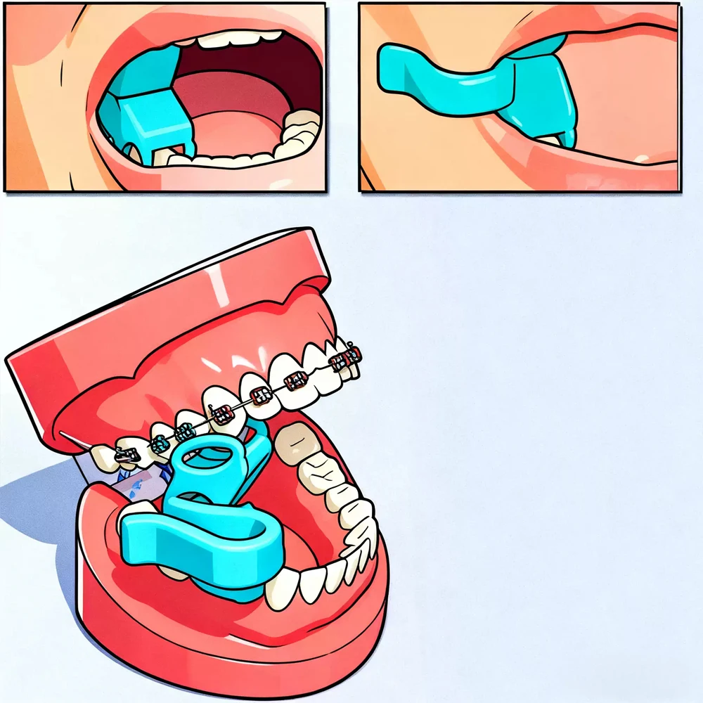 Autoclavable Dental Bite Block Mouth Prop Support Pad Resist 121℃ High Temp Repeated Sterilization Mouth Opener