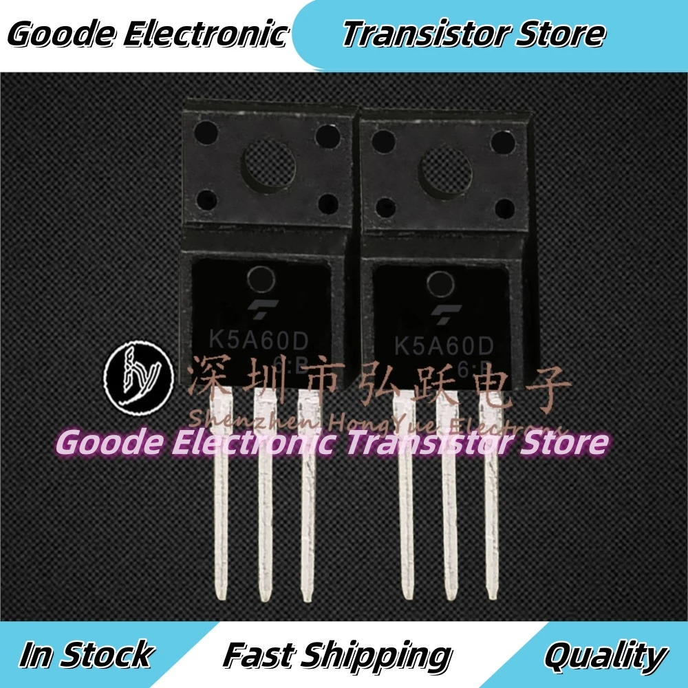 10 قطعة K5A60D TK5A60D TO-220F 600V 5A أفضل ضمان الجودة الشحن السريع