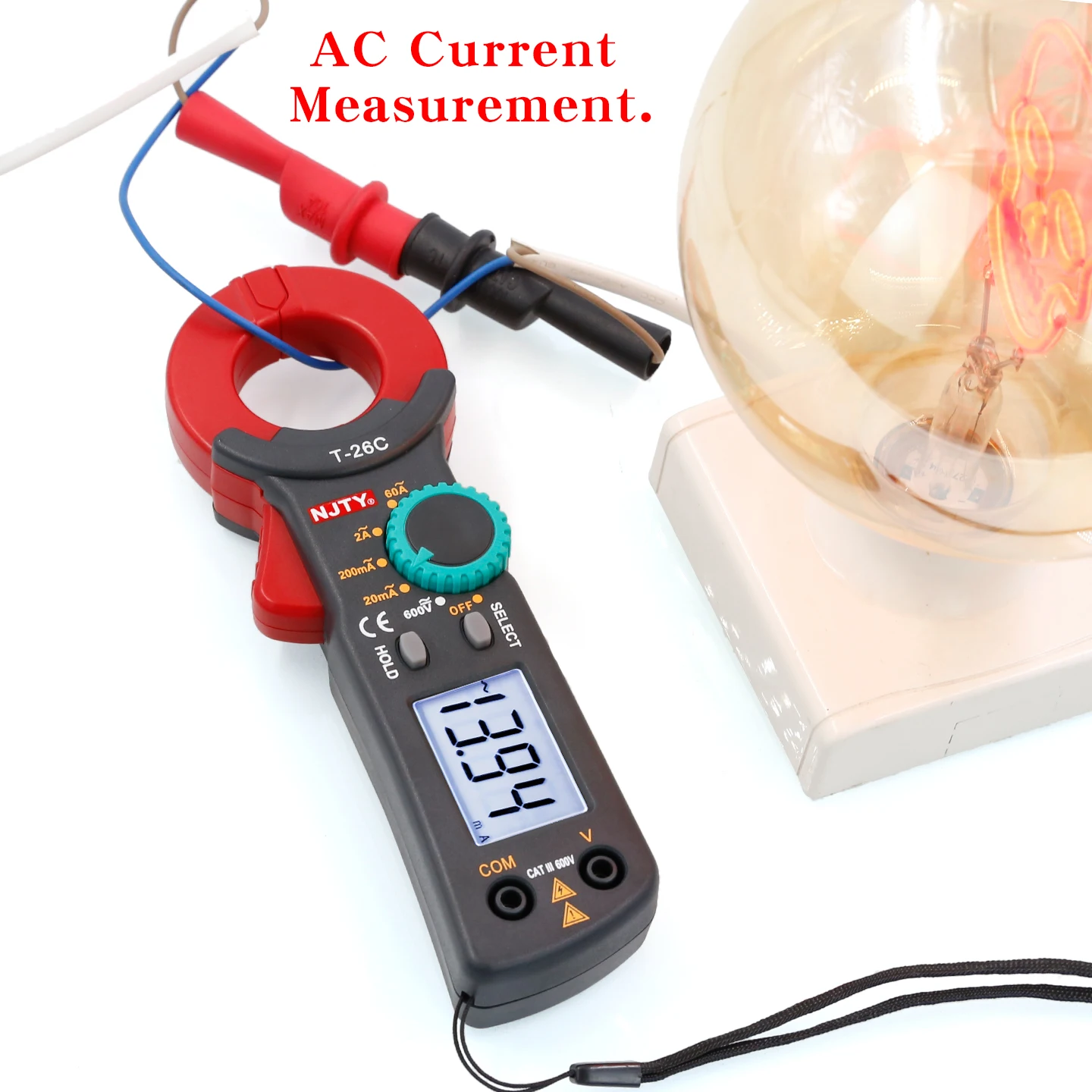 NJTY T26 Electrician-Specific Leakage Current Clamp Meter Electrician Microcurrent Meter (MA, µA) Testing