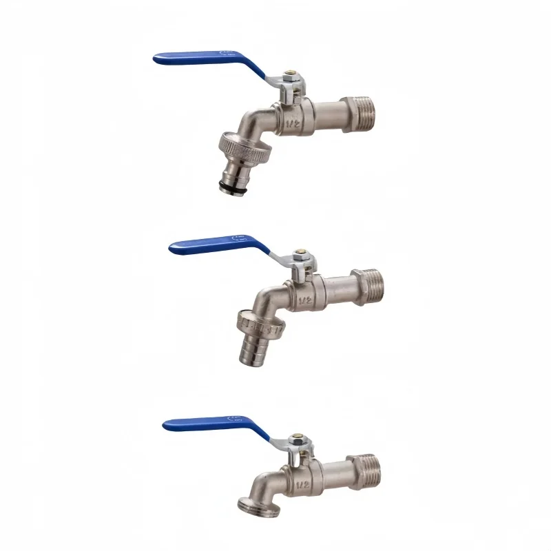

Blue Industrial and Home Irrigation Zinc Alloy Garden Bibcocks with Dual Nipple and Outdoor Balcony Faucet Bathroom Faucet
