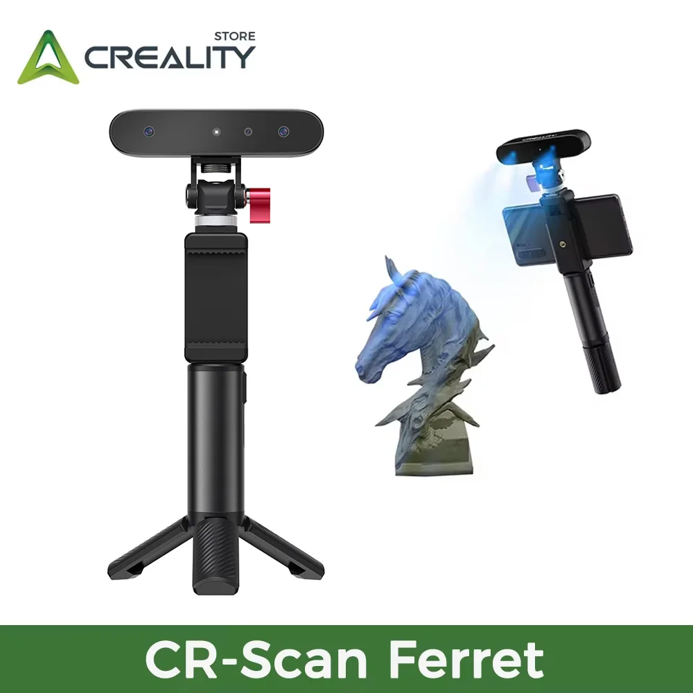 Creality 3D Scanner CR-Scan Ferret 3D Printing Upgrade Handheld Scan Machine 30 FPS Scanning Speed 0.1mm Accuracy ASIC Chipset