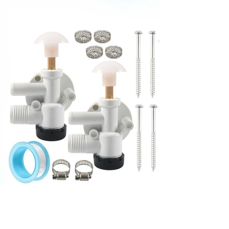 385314349 RV Water Valve Assembly Camper Trailer Toilet Repair Kit Replaces Dometic Sealand EcoVac Vacuflush Pedal Flush Toilets