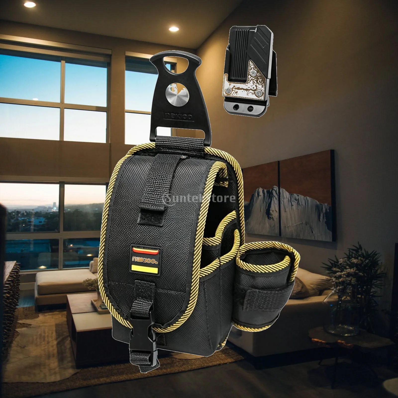 Portable Waist Bag High Performance Rotatable Tool Pouch Compact Organizer for on Site Work Tools