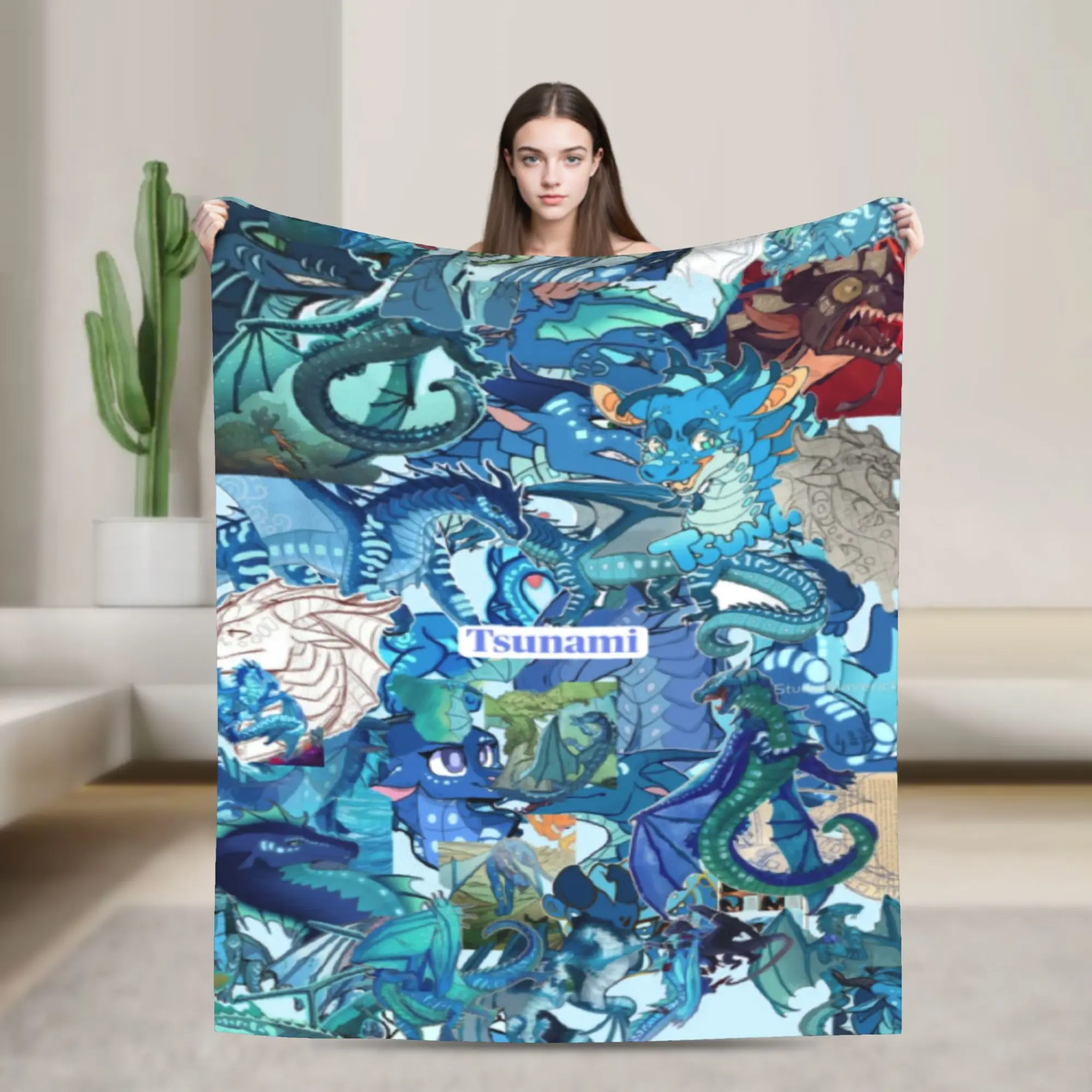 Wing Of Fire dragon Blankets Coral Fleece Plush  Cozy Super Soft Throw Blankets for Bedding Bedspreads