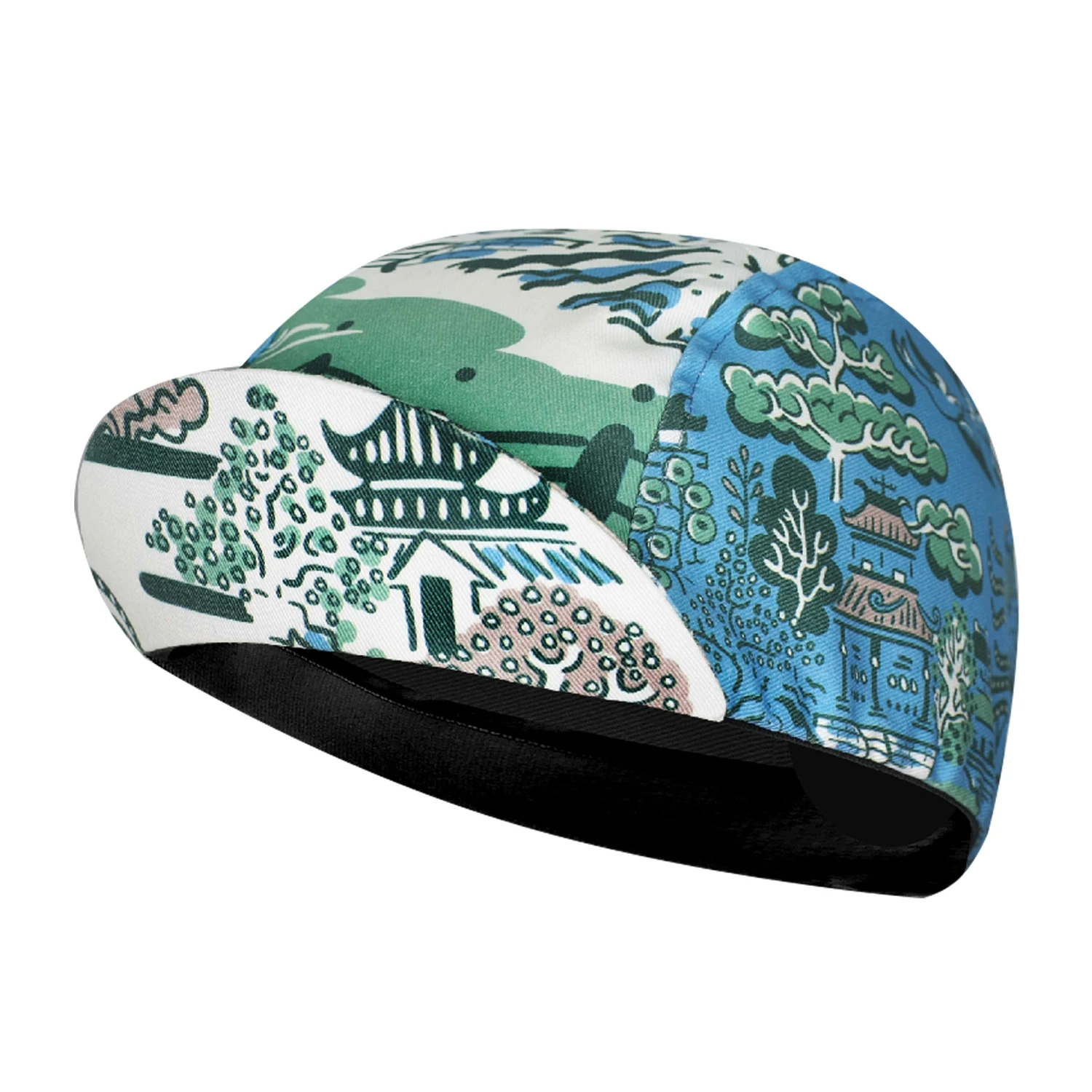 Classical  Tea Garden Architectural Style Polyester Cycling Caps XIMATT Bicycle Sports Summer Balaclava  Moisture Wicking Hat