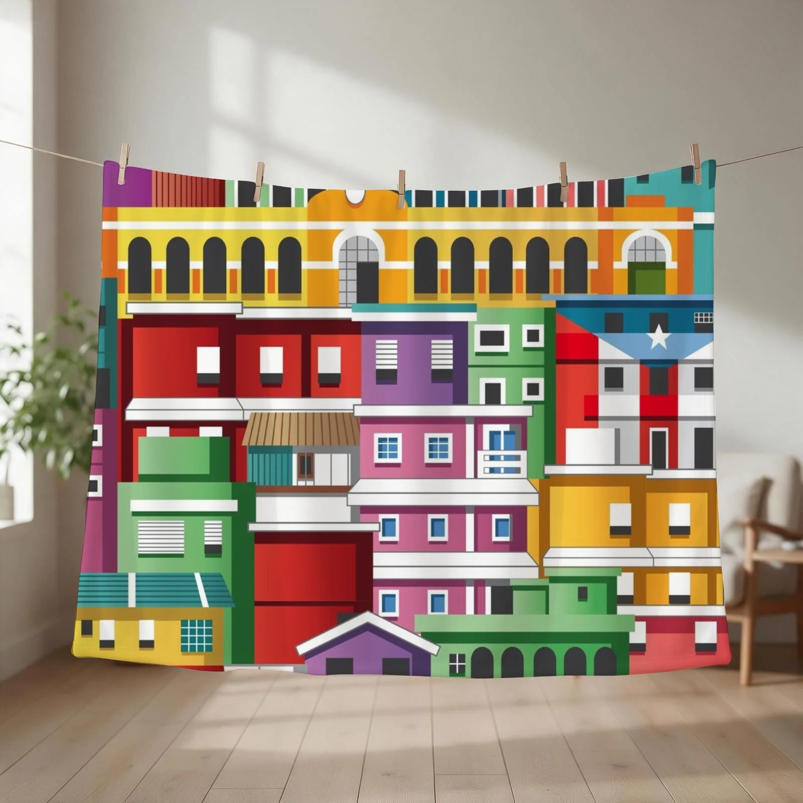 La Perla, San Juan (Puerto Rico) Throw Blanket couch cozy soft plush fuzzy picnic outdoor blanket