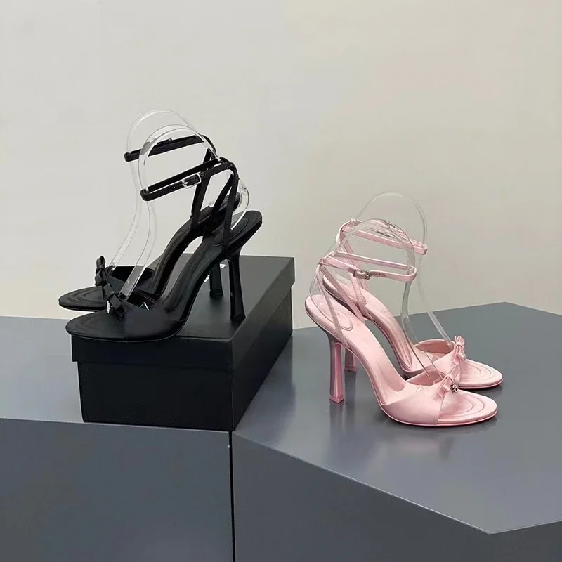 

Women's Sandals Simple Big Size Pink Kawaii Shoes Super High with Fine Heel 44444444444444444Round Head 9cm