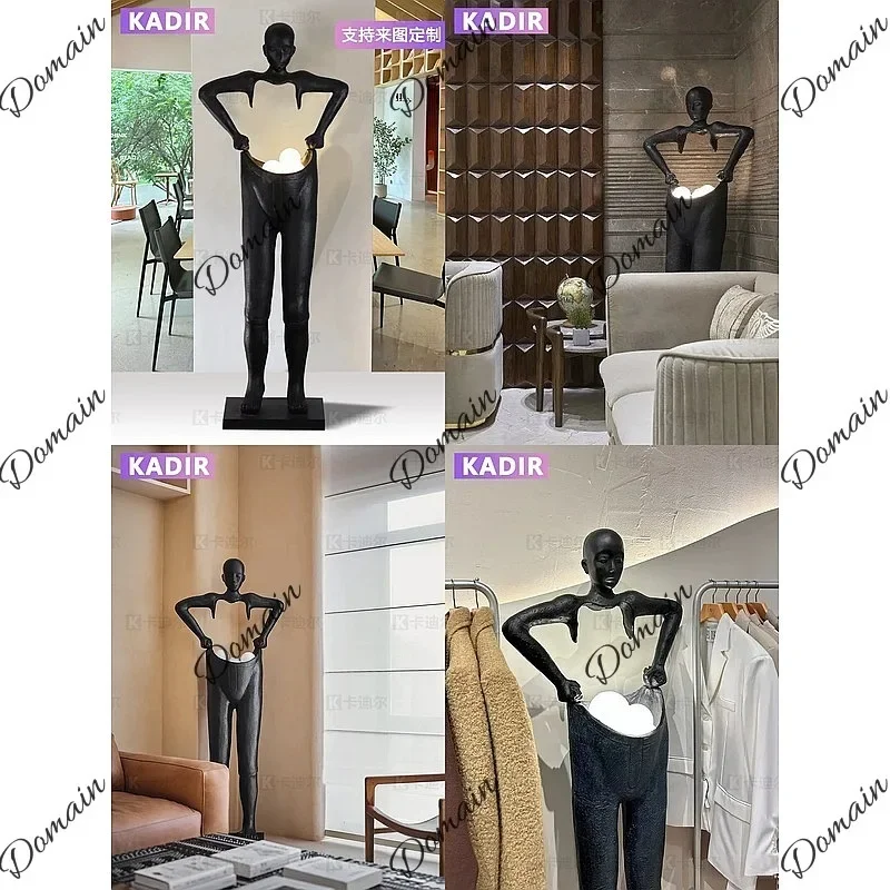 BJ Nordic Art Sculpture Humanoid Pants Large Abstract Resin Creative Ornament Landscape Decoration Crafts