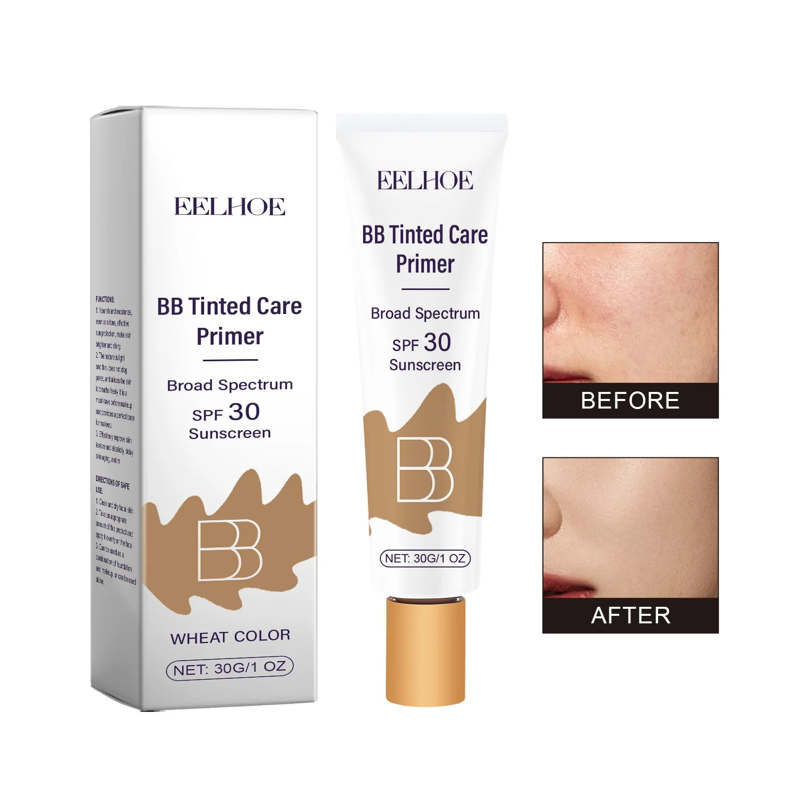 EELHOE BB Cream Makeup Foundation Full Coverage Concealer
