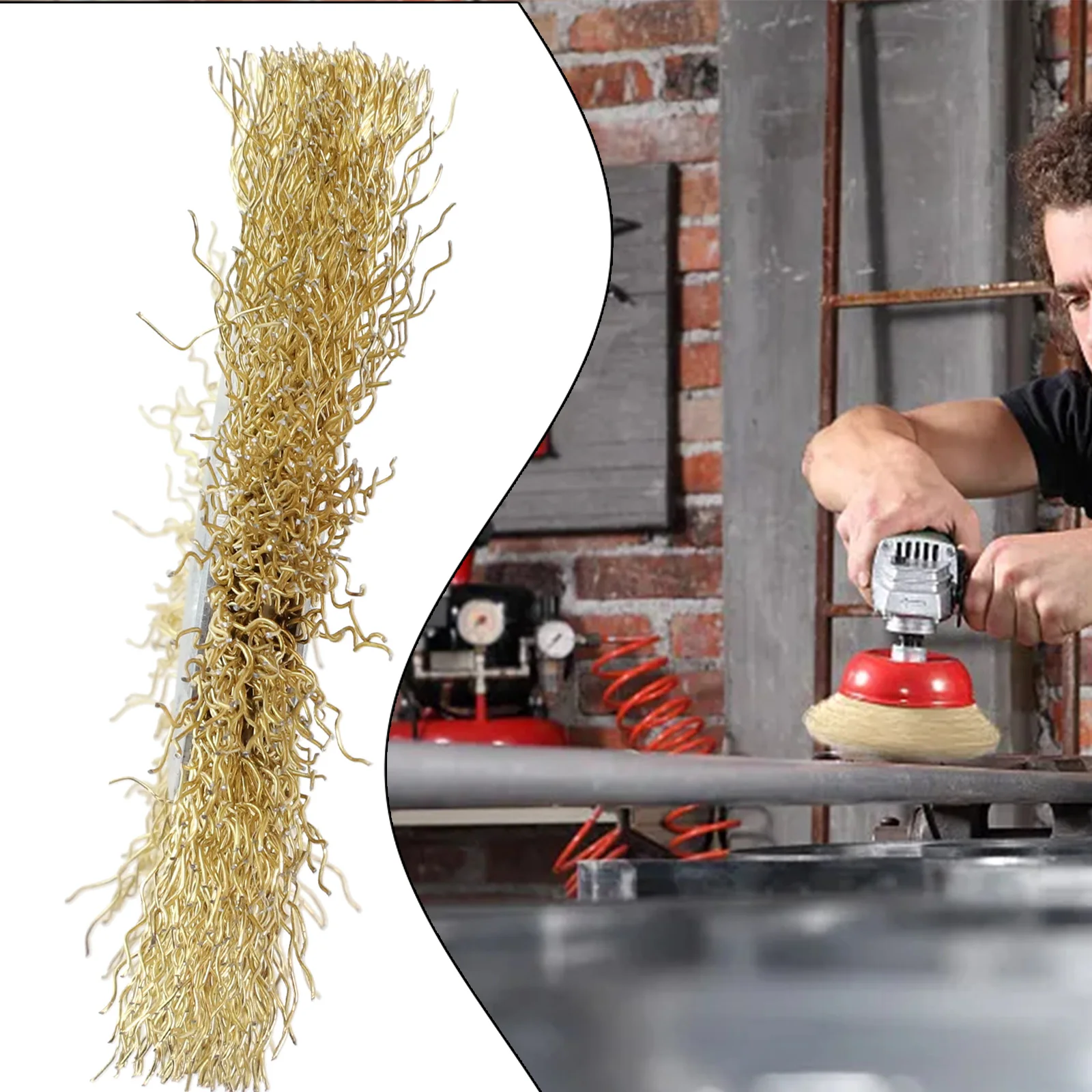 Crimped Wire Wheel Brush Stainless Steel Cleaning Brush Drill Wire Brush For Angle Grinder For Deburring For Rust Scale