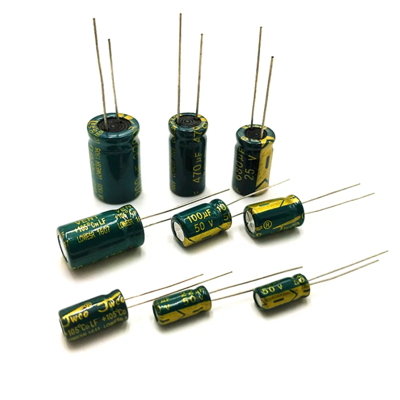 High Frequency Low Resistance Aluminium Capacitor 10V 16V 25V 35V 50V 63V 100V 400V 450V 100 220 330 1000 2200 3300 4700 6800UF