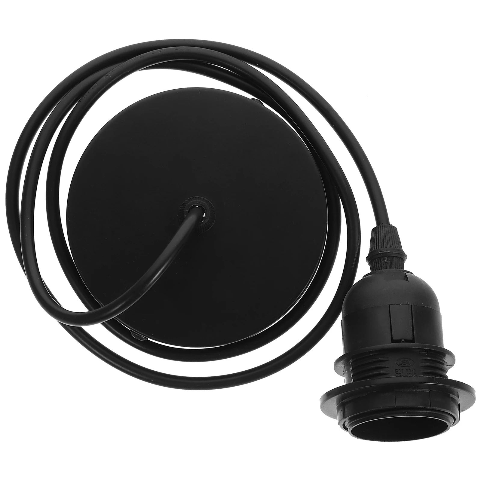 

E27 Lamp Holder Retro Pendant Light Socket 1.2m Black Bulb Socket Hanging Accessory Bedroom Living Room LED