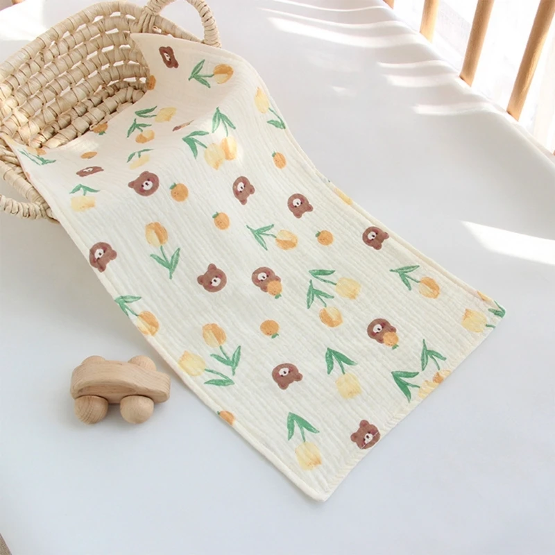 Long Burp Cloth for Baby Kindergarten Face Towel Infant Drooling Bib Cotton Washcloth Muslin Handkerchief Nursing Towel QX2D