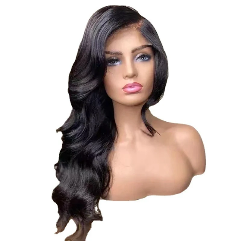 Front lace , European and American women's long curly , high-temperature synthetic fiber wig, large wavy wigs