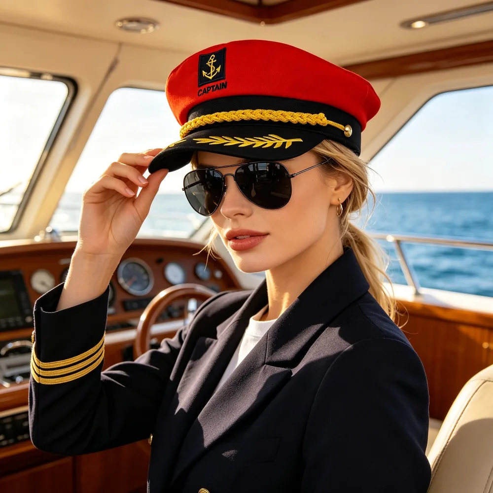

Nautical Captain Cosplay Set Novelty Yacht Party Favor Beach & Carnival Dress Up Accessory