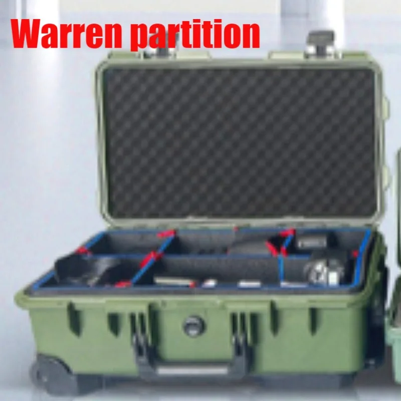 Multifunctional Plastic Tool Box Photographic Equipment Safety Protection Professional Outdoor Carrying Draw-bar Storage Case