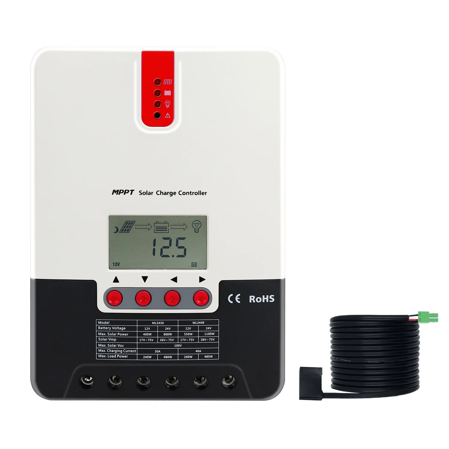 60A MPPT Solar Regulator 12V 24V 36V 48V Auto Max DC PV Input 150V High Efficiency Battery Charger For Home Solar Power System
