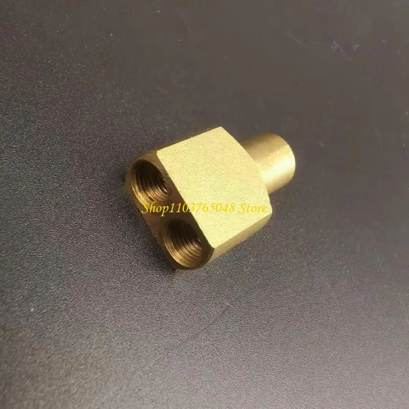 R53E Outdoor Gas Tanks Hose Splitter Replacement Coppers Double Head Connecting Adapter Gas Cylinder Tube Adapter Joint