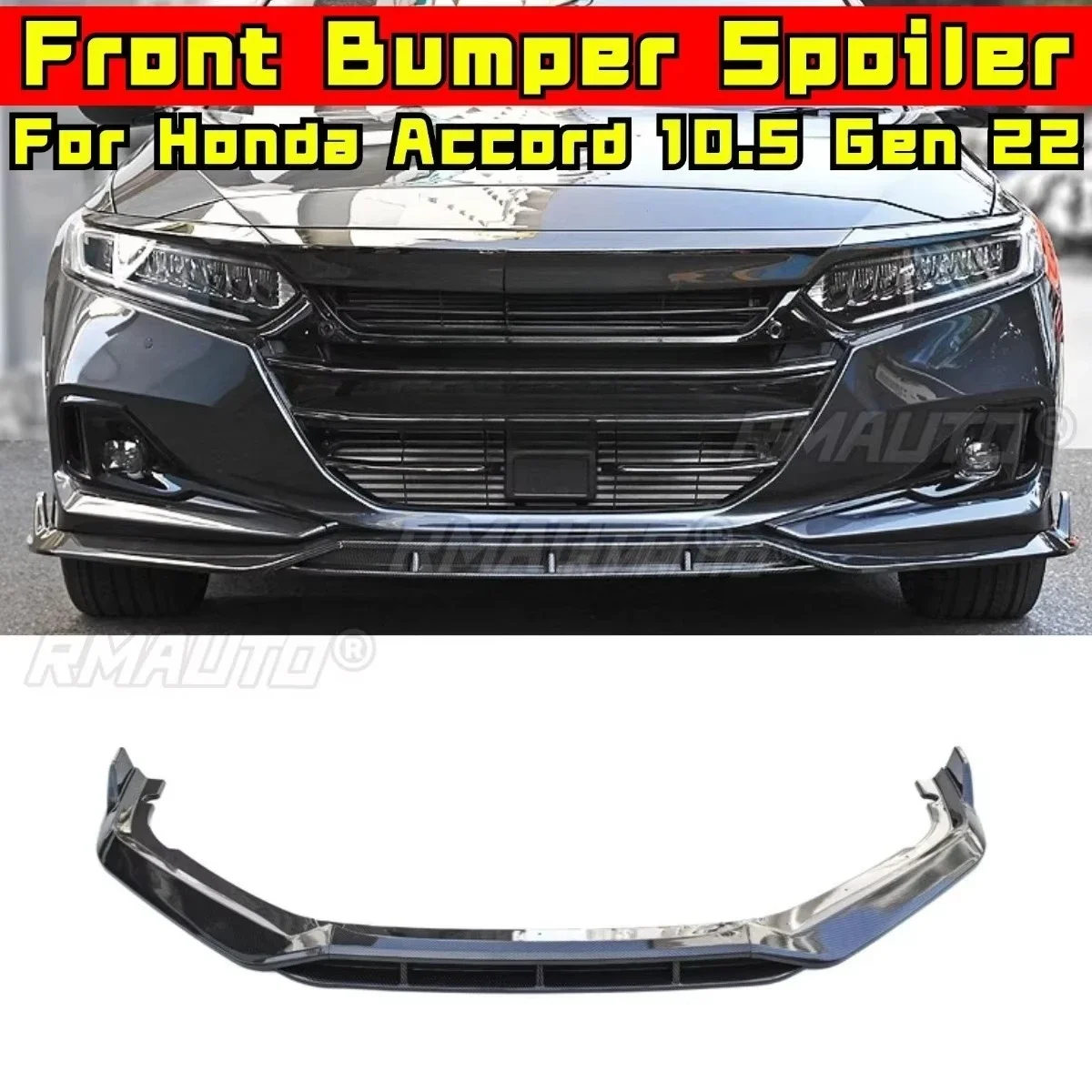 

Car Front Bumper Lip Diffuser Spoiler Glossy Black Modification Part for Honda Accord 10.5 Gen 2022 Protector Car Accessories