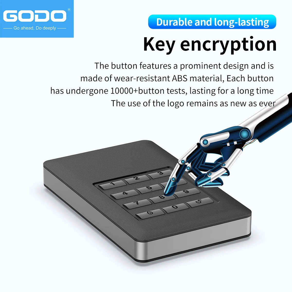 GODO M.2 MSATA Hardware-codering USB3.0 Volledige schijf EncryptionTool gratis installatie met wachtwoord Mobiele harde schijf Box 2,5 