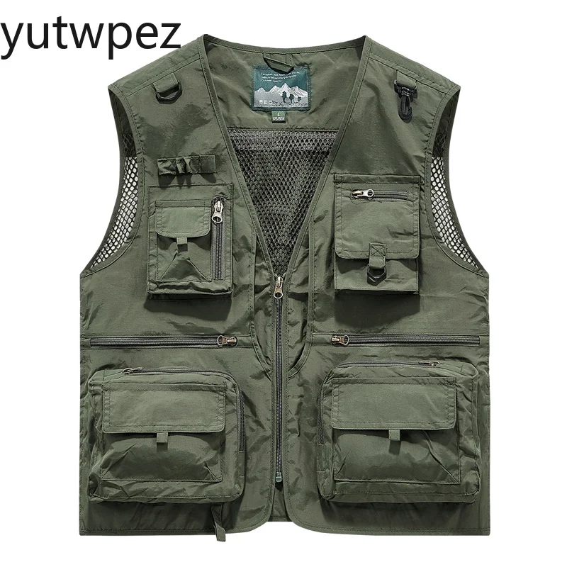 Utility Vest Fishing Vest Lightweight Plus Size Workwear Tops Cargo Vest Sleeveless Jacket Men's Outdoor UPF50+ Sun Protection