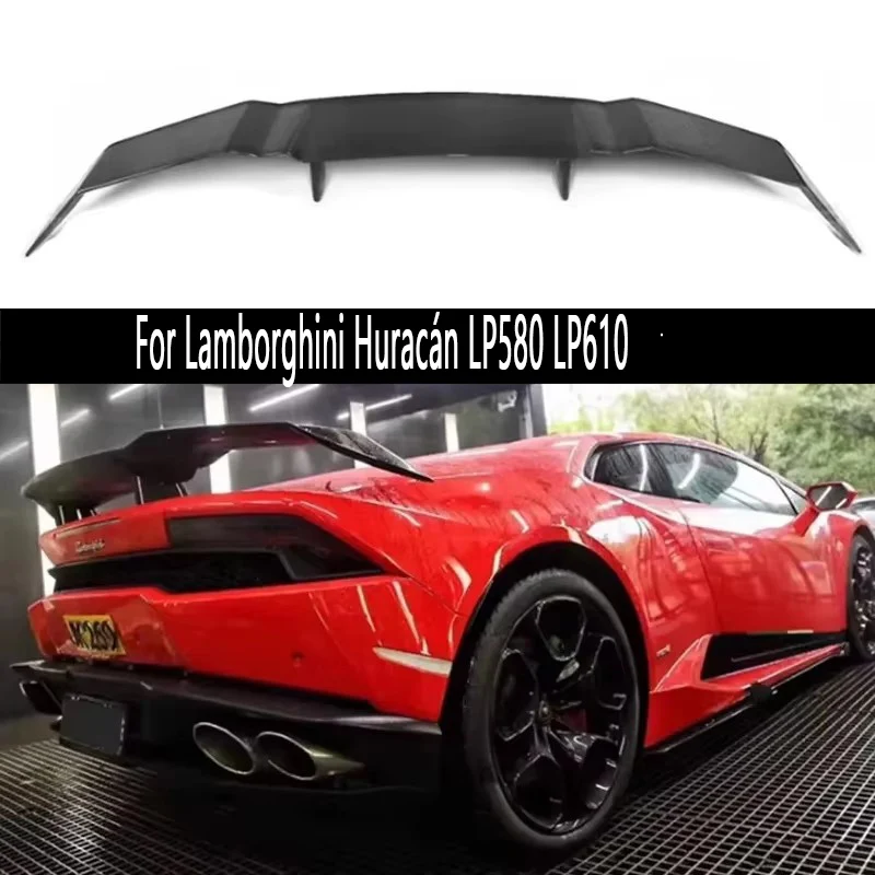 Alerones Traseros de Fibra de Carbono para Lamborghini Huracán LP580 LP610, Alerón Trasero, Difusor, Kit de Carrocería, Piezas de Auto