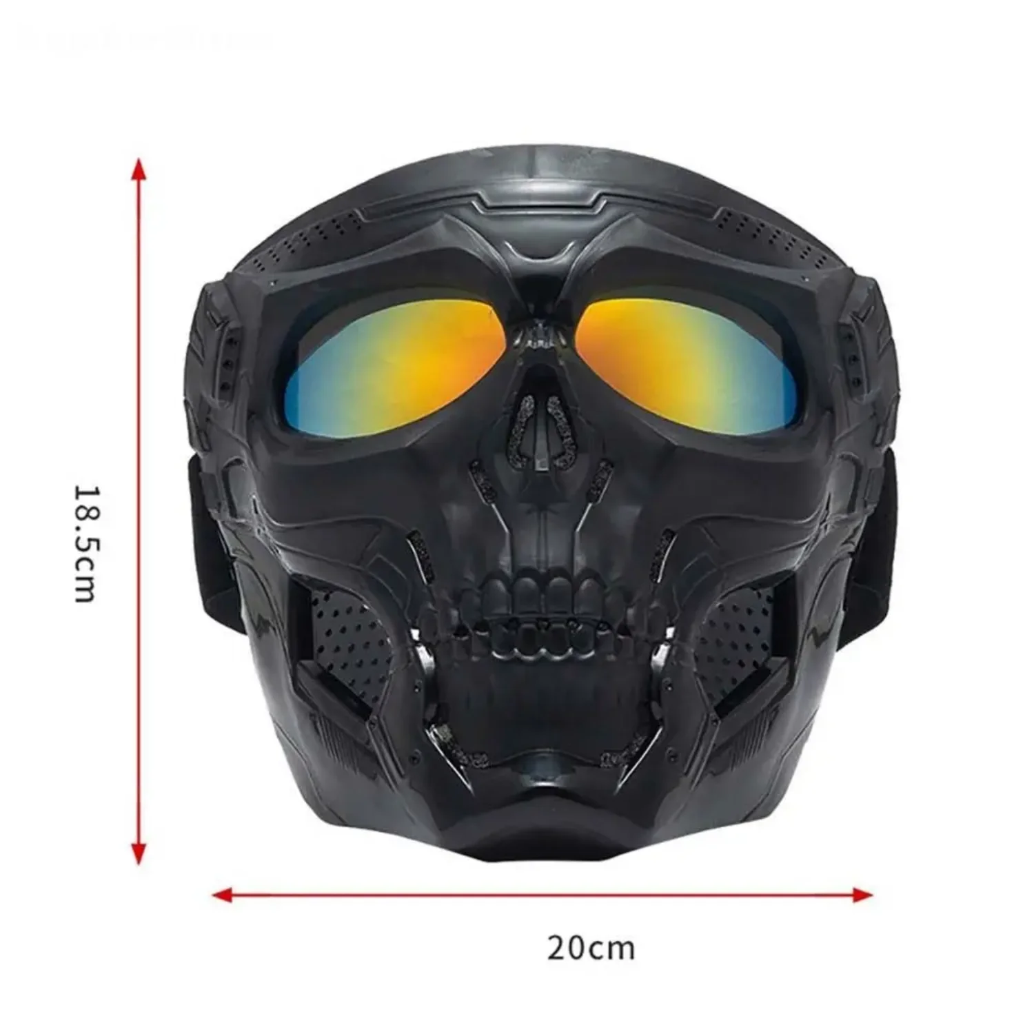 Casque de course de cyclisme, lunettes de protection, anti-perruque, crâne, lunettes de motocross, moto, anti-poussière, bonnet, chapeau, 1 pièce