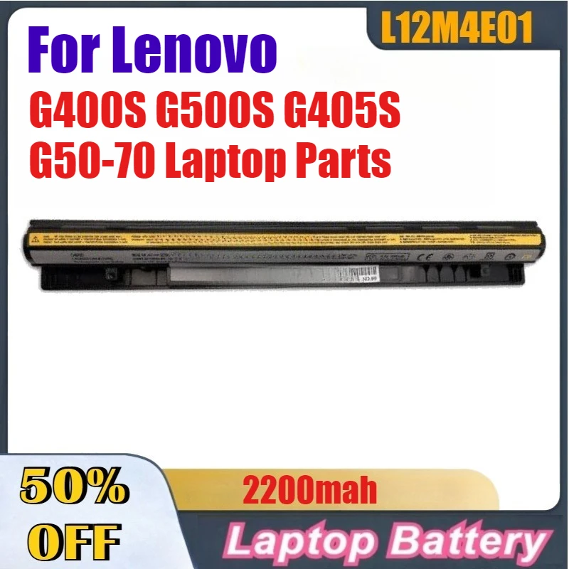 

2200mAh L12L4E01 L12M4E01 Laptop Battery for Lenovo G400S G500S G405S G50-70 Laptop Parts Replacement In Stock